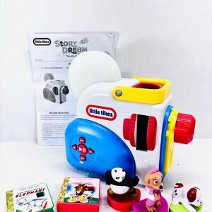 Little Tikes Story Dream Machine Projector 2 Books & Nightlight 3 Characters
